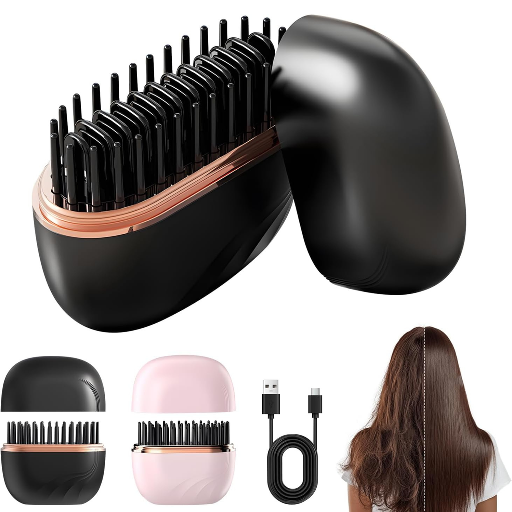 GlideSlim Pro — Mini Rechargeable Hair Straightener | Fast Heat + USB Charging | Travel Ready