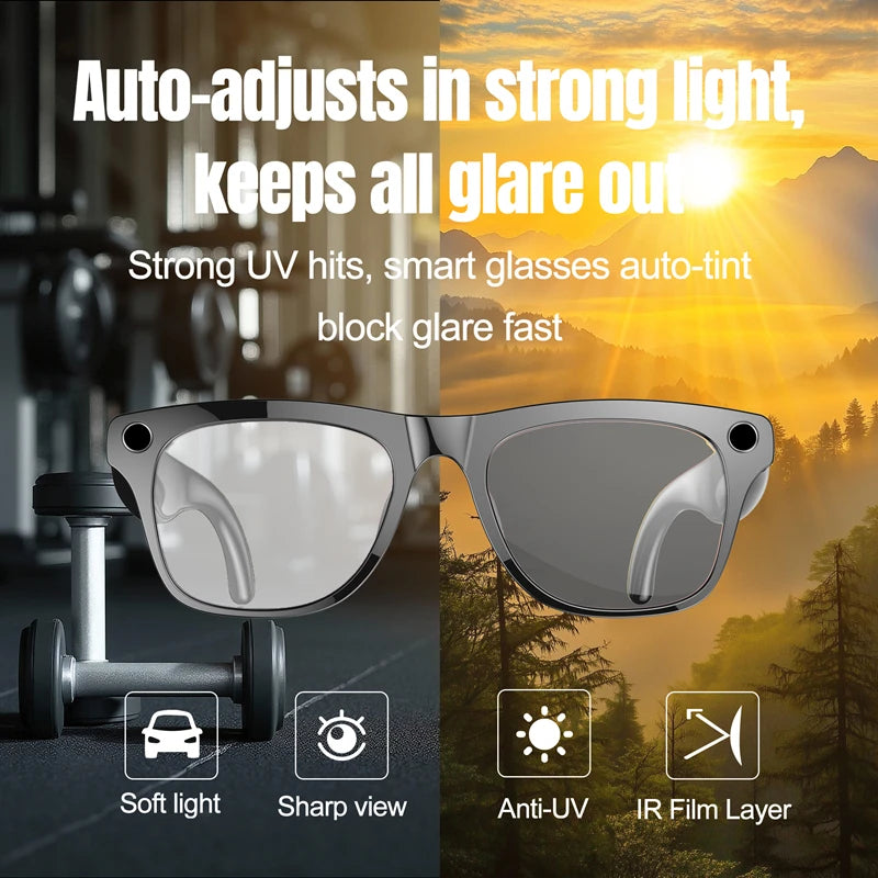 VisionX AI Smart Glasses — HD Display | Bluetooth + Built-in Speaker | Wearable Tech