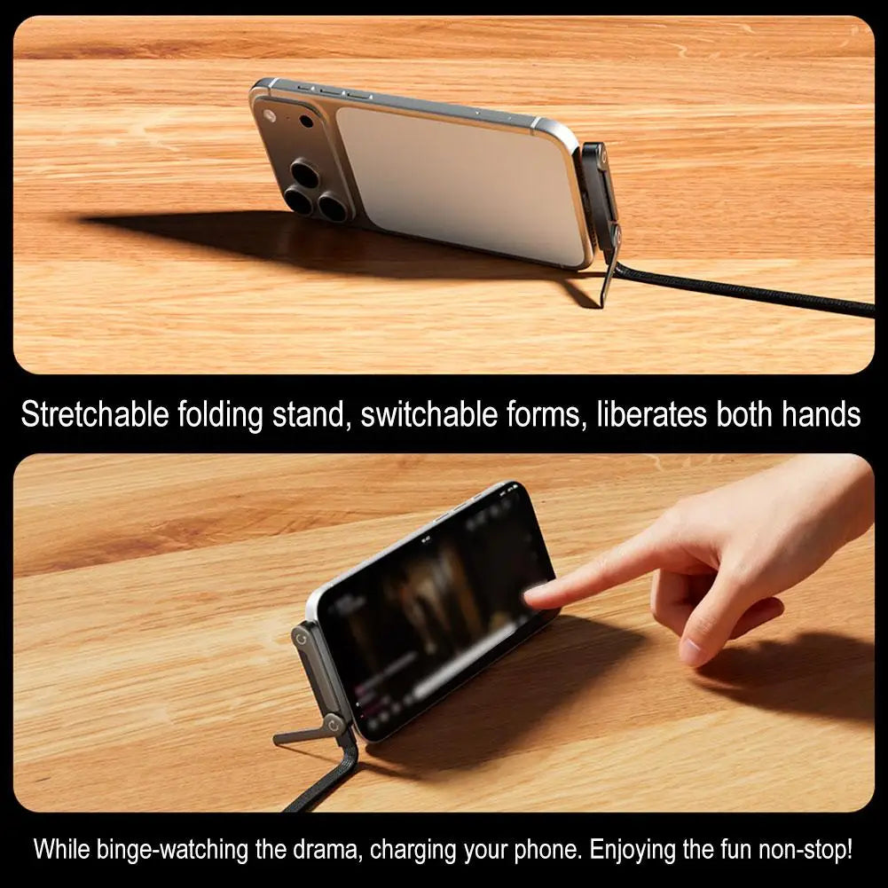 ChargeFlex Pro — 2-in-1 Fast Charging Cable with Invisible Stand | Type-C & USB-A