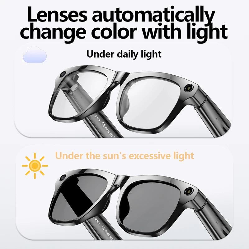VisionX AI Smart Glasses — HD Display | Bluetooth + Built-in Speaker | Wearable Tech