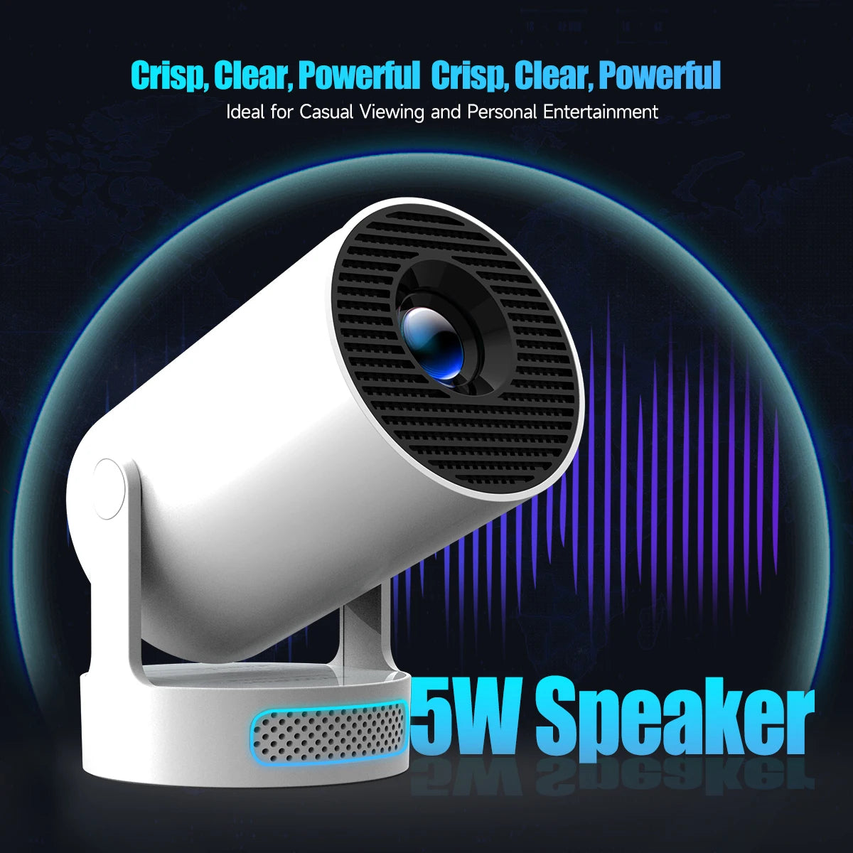 HY300 Pro Smart Projector — Native 720P + 4K Support | WiFi + Bluetooth | Home Cinema